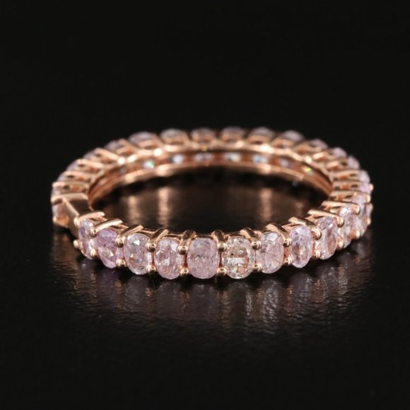 18K Rose Gold 1.80 CTW Pink Diamond Eternity Band - Picture 3 of 7